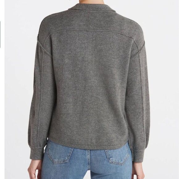 Saltwater LUXE Long Sleeve Sweater Shacket Cardigan Minimalist Classic Sz S NWT - Picture 2 of 13